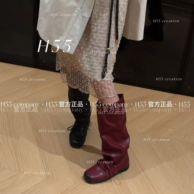 西雅图夜话｜方头做旧皱皱靴3cm59-2686【X】