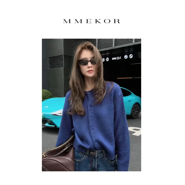 MMEKOR“小夜曲”针织衫 2025新款秋款静奢老钱风上衣 30380