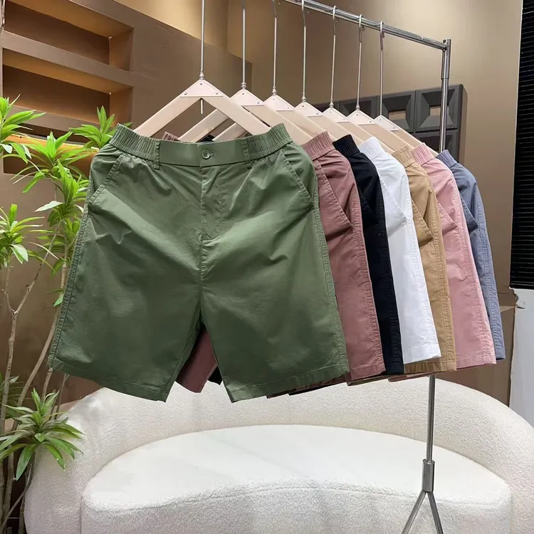 夏季新款男士糖果色时尚休闲五分短裤2028