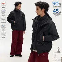 江南先生NewJNXS高密度覆膜无胆充绒可拆卸内胆三合一冲锋羽绒服