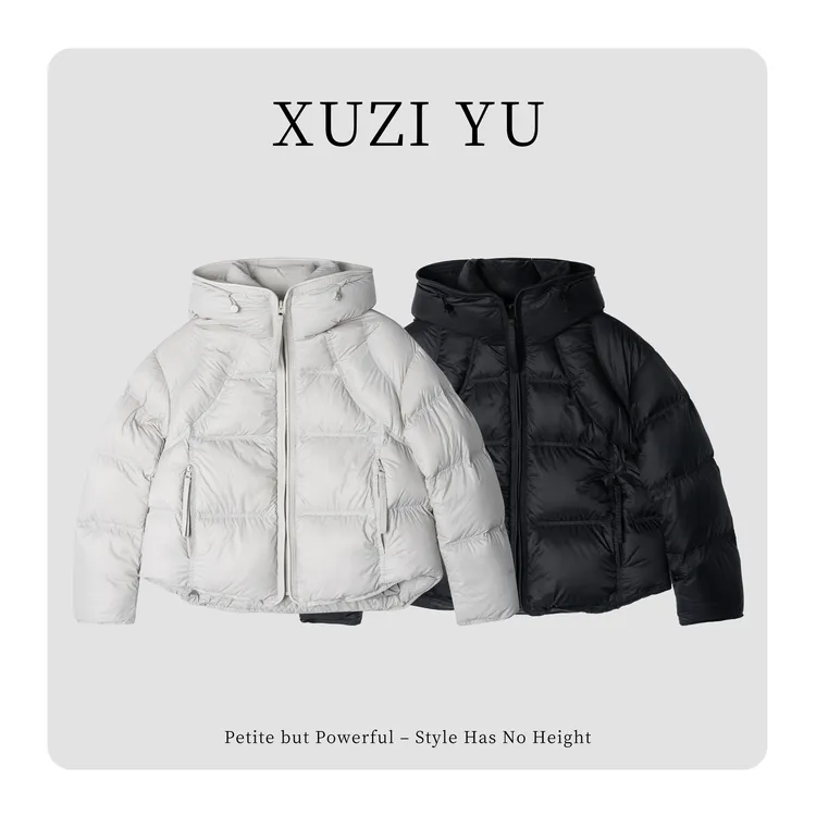 XUZI YU.小个子定制百搭90白鸭绒羽绒面包服女连帽冬7730-W507992