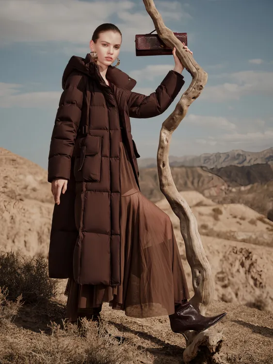 8F368长款可调收腰腰带防泼水防轻量化暖意系统磁吸外出新款外套