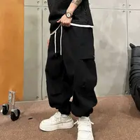 XDZZ二狗25ss冬季男款运动休闲加绒加厚大口袋束脚工装裤直筒D038
