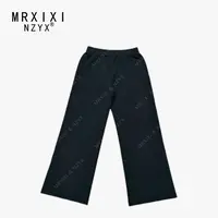 2025秋冬新款小众设计加厚直筒吊腿显瘦棉质百搭松紧腰休闲裤女