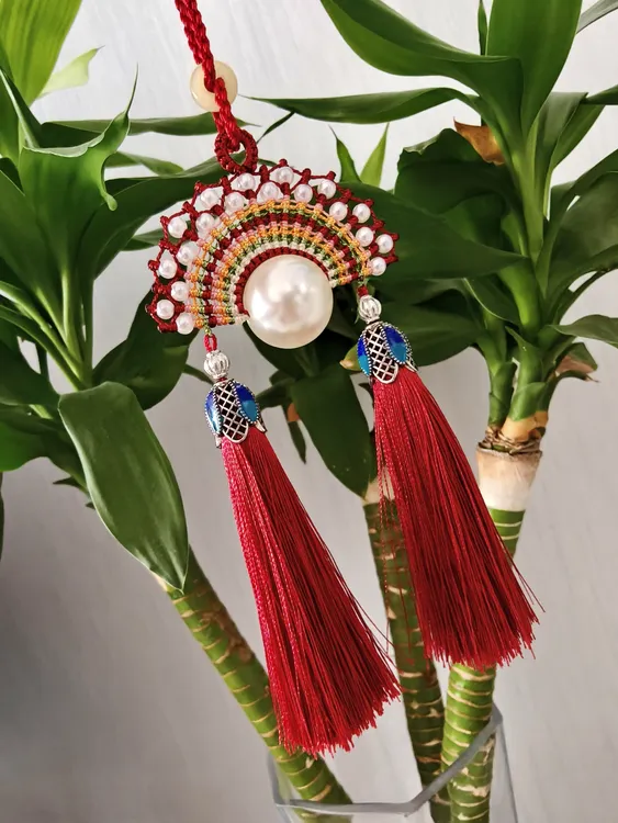 手编凤冠花嫁DIY 高颜值创意礼品 可作汽车挂饰包挂