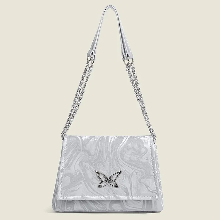 Gleam/复古渐变腋下包轻奢蝴蝶结高级感单肩包通勤百搭链条女包