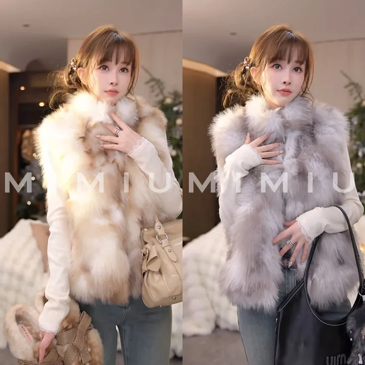 【mimius】P 定调高级感渐变感毛绒绒马甲外套 G12047