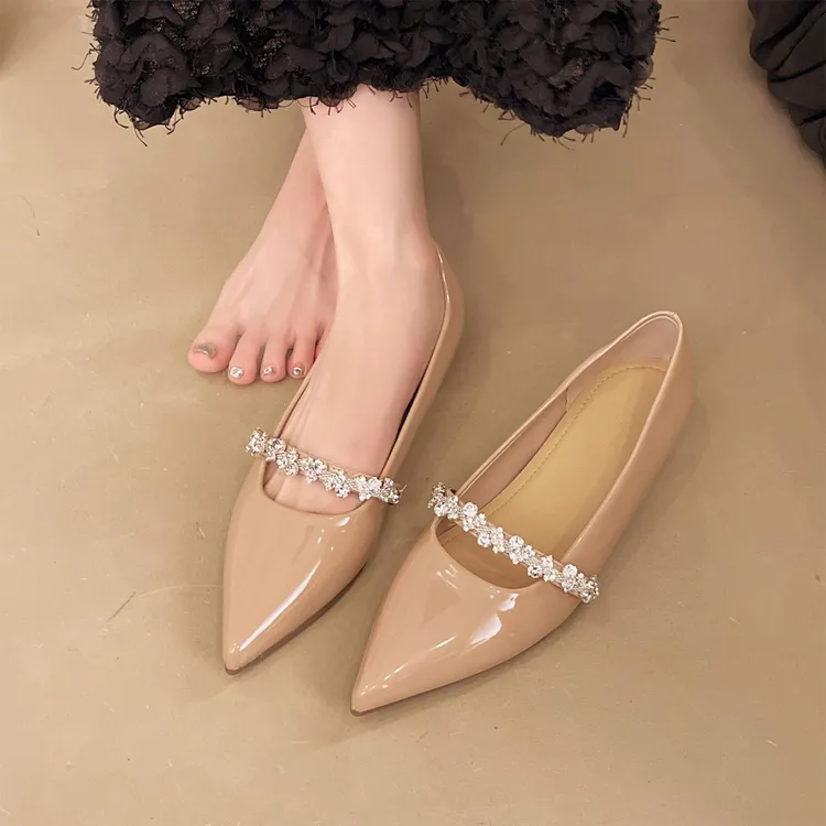 法式尖头单鞋女2025新款配裙子夏季舒适超火绝美浅口内增高女鞋子