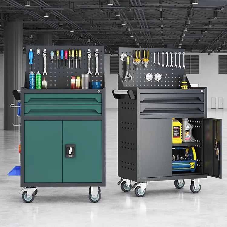 多功能工具车小推车移动车间汽修维修柜推车铁皮五金工具柜手推车