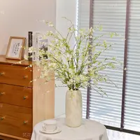 雪柳仿真花摆件客厅摆设假花高端插花餐桌装饰花花艺花束陶瓷花瓶