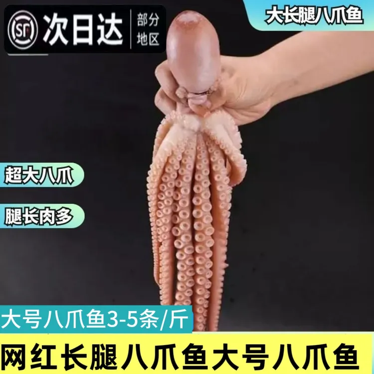 长腿大八爪鱼鲜活冷冻新鲜网红爆头八爪鱼整条章鱼捞汁海鲜商用