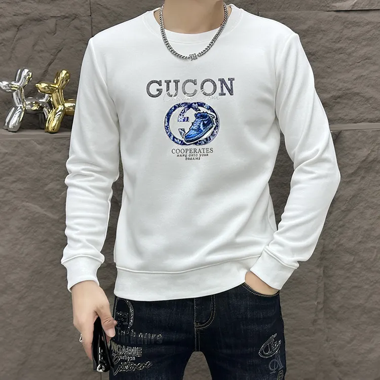 2025秋季爆款潮牌套头卫衣男款印花潮流百搭长袖男士休闲圆领上衣