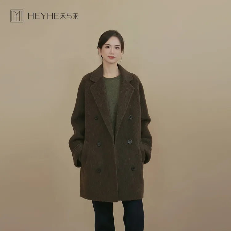 小禾【小苏力】秘鲁进口苏力羊驼毛顶奢柔软舒适保暖轻盈透气短大衣