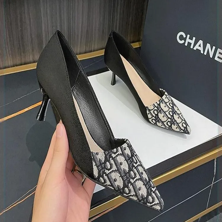 同款KABINGNI/卡冰妮357CM2024春秋百搭尖头气质性感细跟中高跟鞋