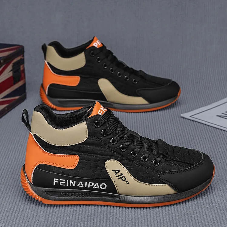 【高品质】男鞋2025年秋冬新款潮流软底运动中帮休闲鞋百搭增高板鞋