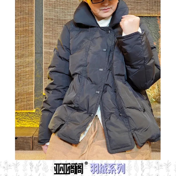 高品订制羽绒【方领羽绒服】新国标90白鸭绒方领羽绒服5116