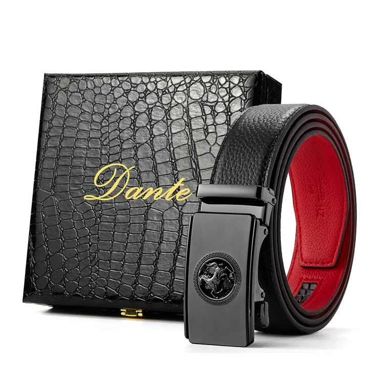 【马年限定款】Dante男士真皮皮带自动扣腰带男头层牛皮裤带礼盒装
