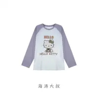【海涛大叔】可爱豹纹发夹猫猫雪花棉撞色长袖衫