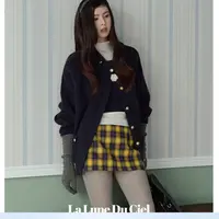 【LaluneDuCiel】LLDC 5周年店庆 撞色花朵抹胸针织开衫两件套女