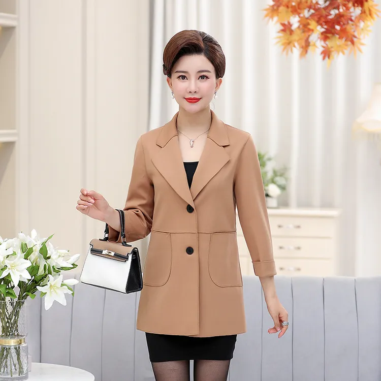 2019新款中老年女装洋气风衣40岁50中年人春秋季上衣妈妈春装外套