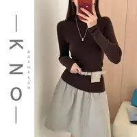 【KNO】秋冬新款十二色半高领纯色基础款打底针织衫