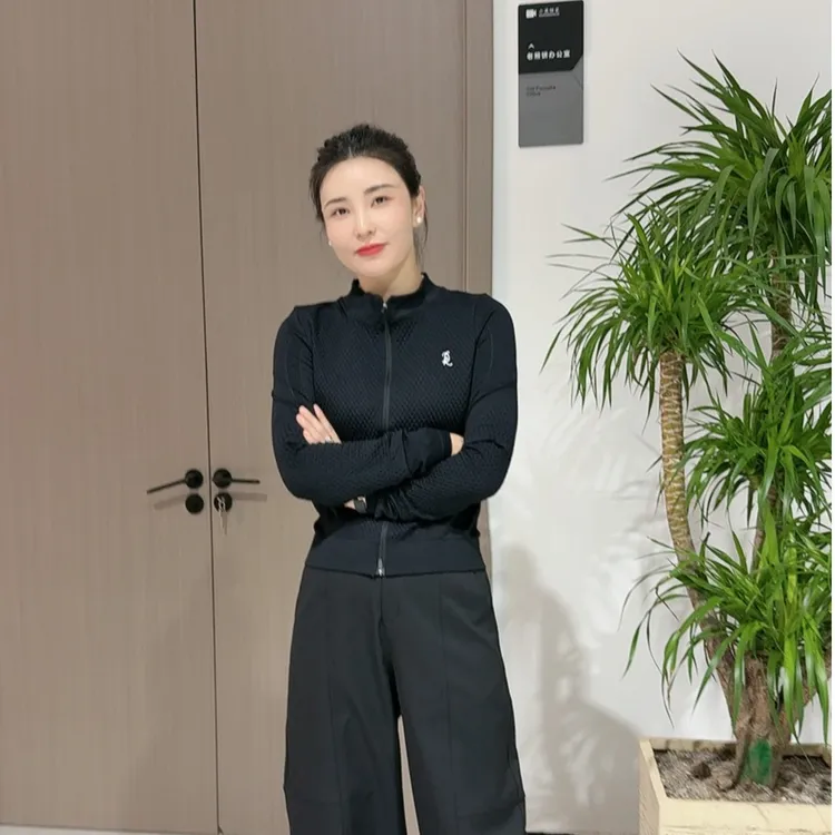 【无缝一体织】2025小立领拉链修身开衫外套防风户外防滑指套上衣7213