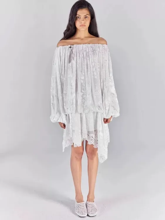 【W13 BOUTIQUE 】ICEDUST 25SS春夏新款烧花不规则设计感衬衫