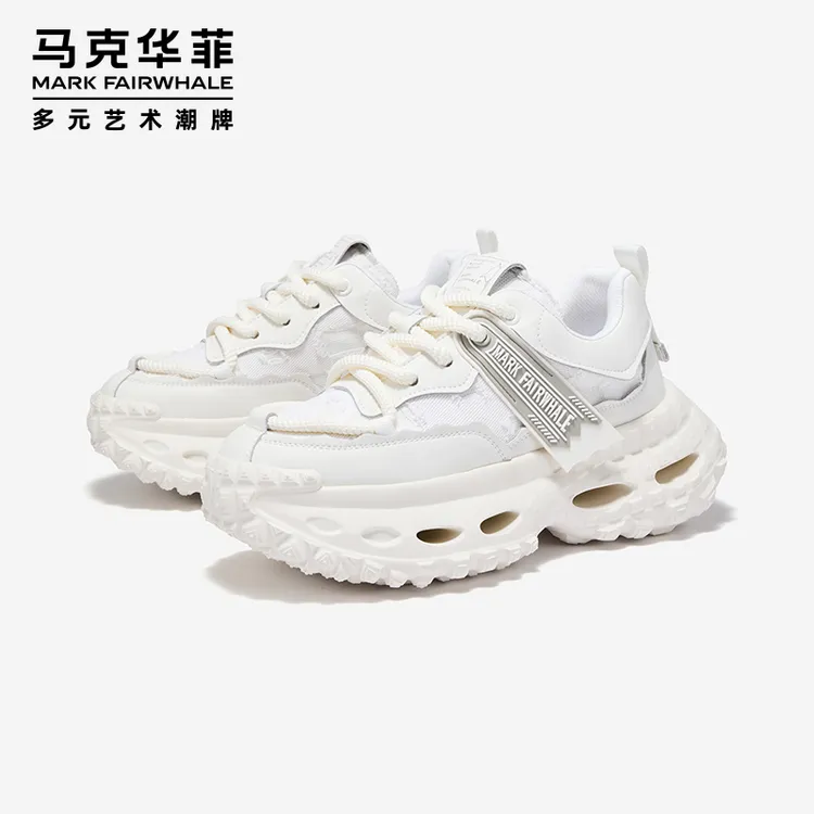 马克华菲轮胎老爹鞋春夏新款厚底增高百搭运动鞋透气超轻休闲鞋女