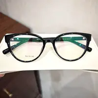 松弛感猫眼近视眼镜框架女素颜百搭慵懒风大框可配有度数变色