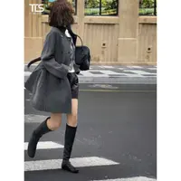 TT【私藏】美丽诺绵羊毛韩系简约高级感欧美风翻领宽松外套WT5006