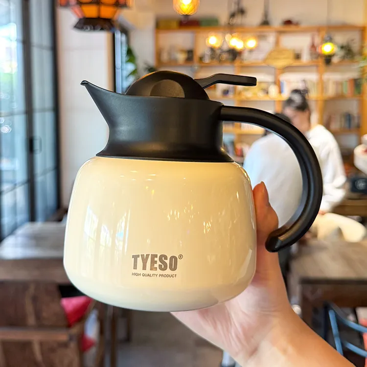 双11高级感不锈钢保温壶家用2025新款焖茶壶茶水分离花茶杯办公室