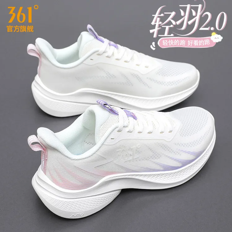 361°女鞋运动鞋2025冬季新款网面透气百搭减震跑鞋休闲轻便跑步鞋
