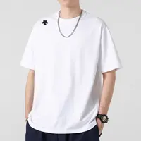 短袖情侣运动夏季男士白色印花T恤纯棉休闲时尚百搭宽松潮流简约