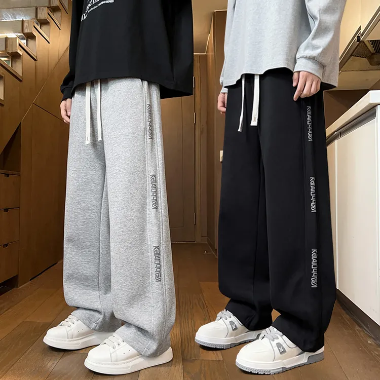 卫裤男春秋季2025新款宽松直筒休闲潮流字母运动裤青少年男生裤子