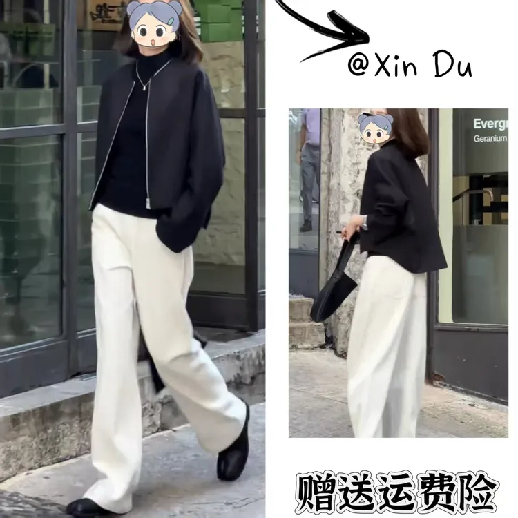 2025秋季新款时尚显瘦气质女士网红洋气两件套百搭款D22533