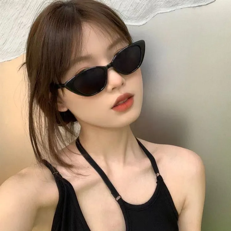 2024新款猫眼墨镜简约高级感方圆脸显瘦气质欧美街拍网红太阳眼镜