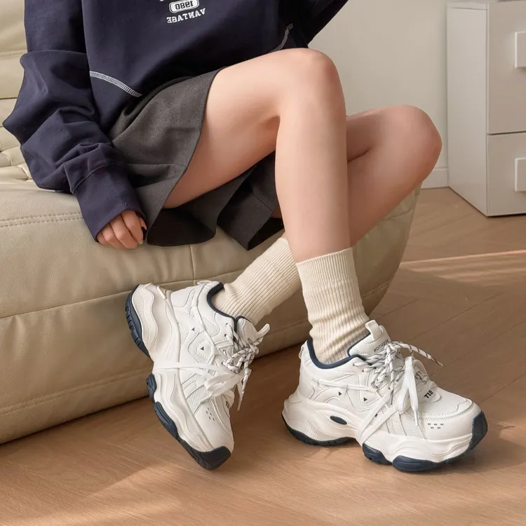 高端线露思同款春夏新款云逸丨7.5cm真实增高时尚老爹鞋百搭厚底商品图