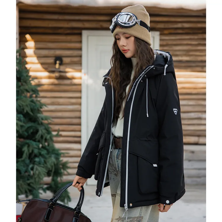 【加厚棉服】女童保暖棉服外套冬装2025新款少女连帽棉袄上衣