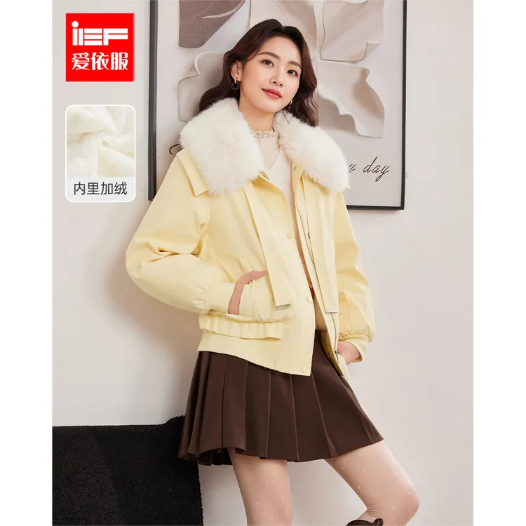 IEF/爱依服2025年冬季时尚百搭加绒加厚保暖工装外套