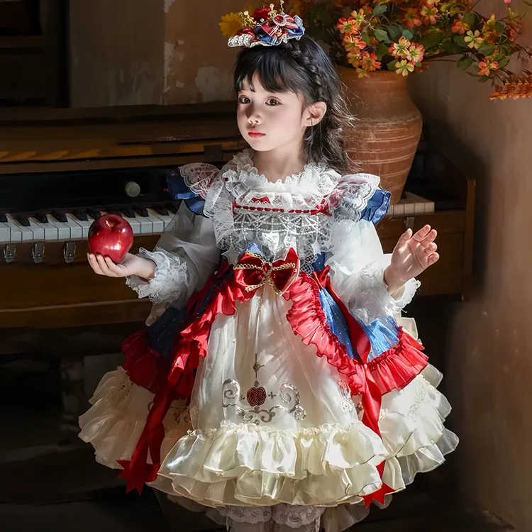 女童秋装洛丽塔白雪公主裙 儿童重工款小女孩生日礼服蓬蓬连衣裙