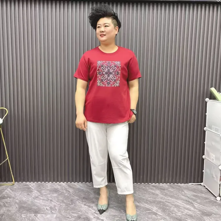 肥大码加大加肥夏季铜氨丝高端短袖88A070-5款