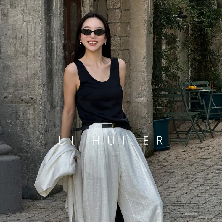LiHuiEr李慧儿【初雨】2025秋季休闲气质小众设计师款背心HNE052