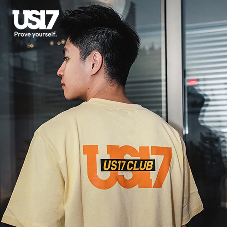 US17"经典重现"纯棉圆领印花T恤运动短袖