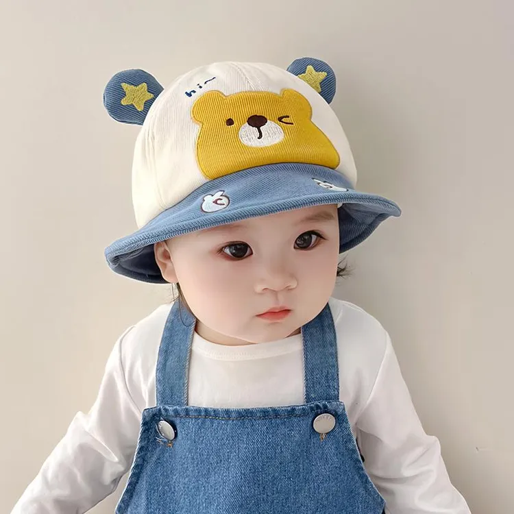 FAVMARTHA-婴儿帽子春秋季可爱超萌女宝宝渔夫帽秋款婴幼儿秋冬款