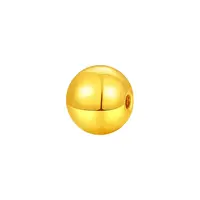 【巧玲珠宝】单颗足金999卡3mm金珠（拍10颗赠合金链赠弹力绳)QL-009