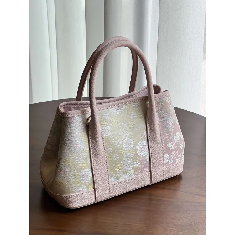 Pmsix【瑕疵】非遗宋锦新中式国风头层牛皮旗袍汉服单肩斜挎花园包