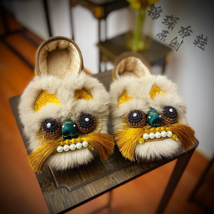 锦琛布鞋2025冬季爆款加绒加厚国风舒适透气厚底千层底布鞋虎头鞋