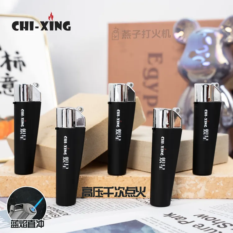 CHI-XING/炽星独角兽防风打火机蓝焰直冲创意批发印字定制可充气