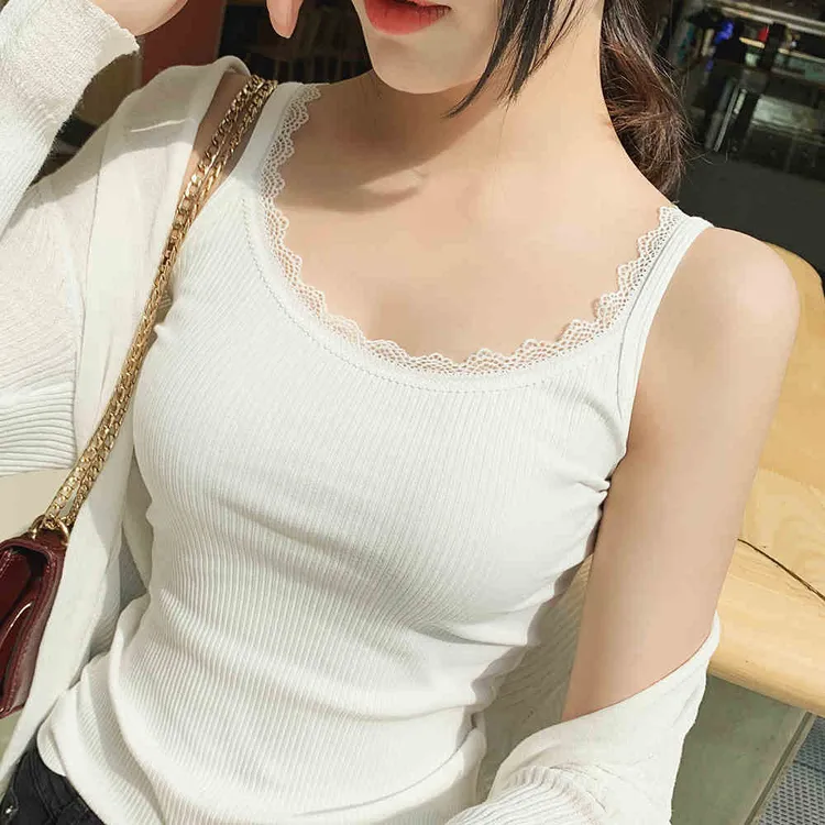 80-200斤大码美背蕾丝花边吊带背心女宽松显瘦通勤打底外穿百搭女