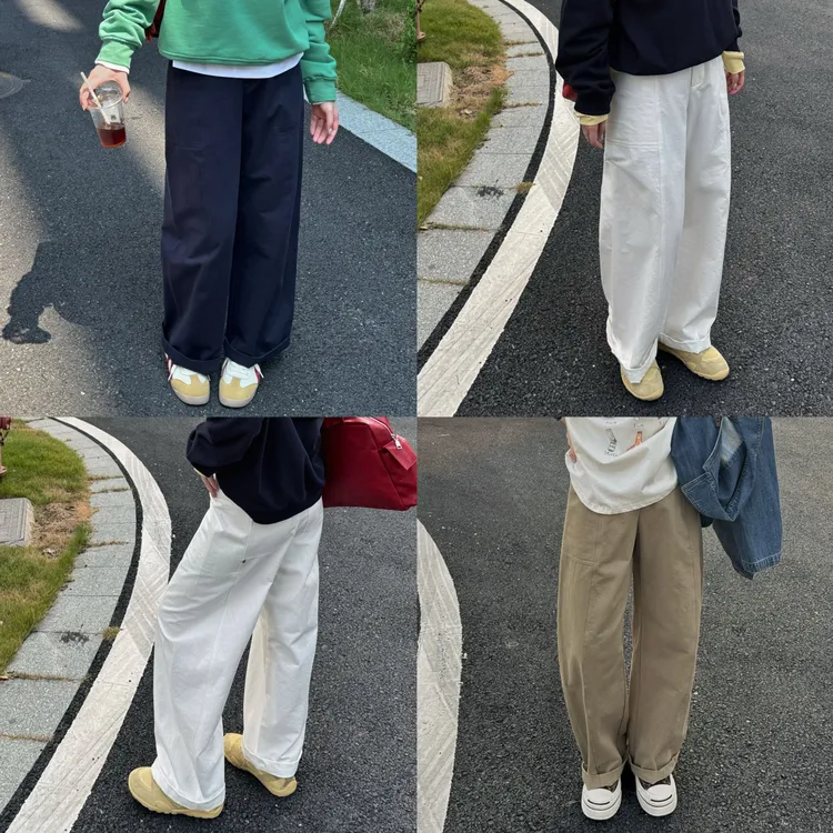 今婷【神裤】秋季设计款复古大口袋显高显瘦休闲工装长裤-M25301319